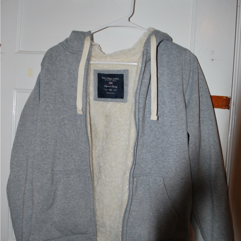 U.S. Polo Assn. Gray Zip Up Sweater